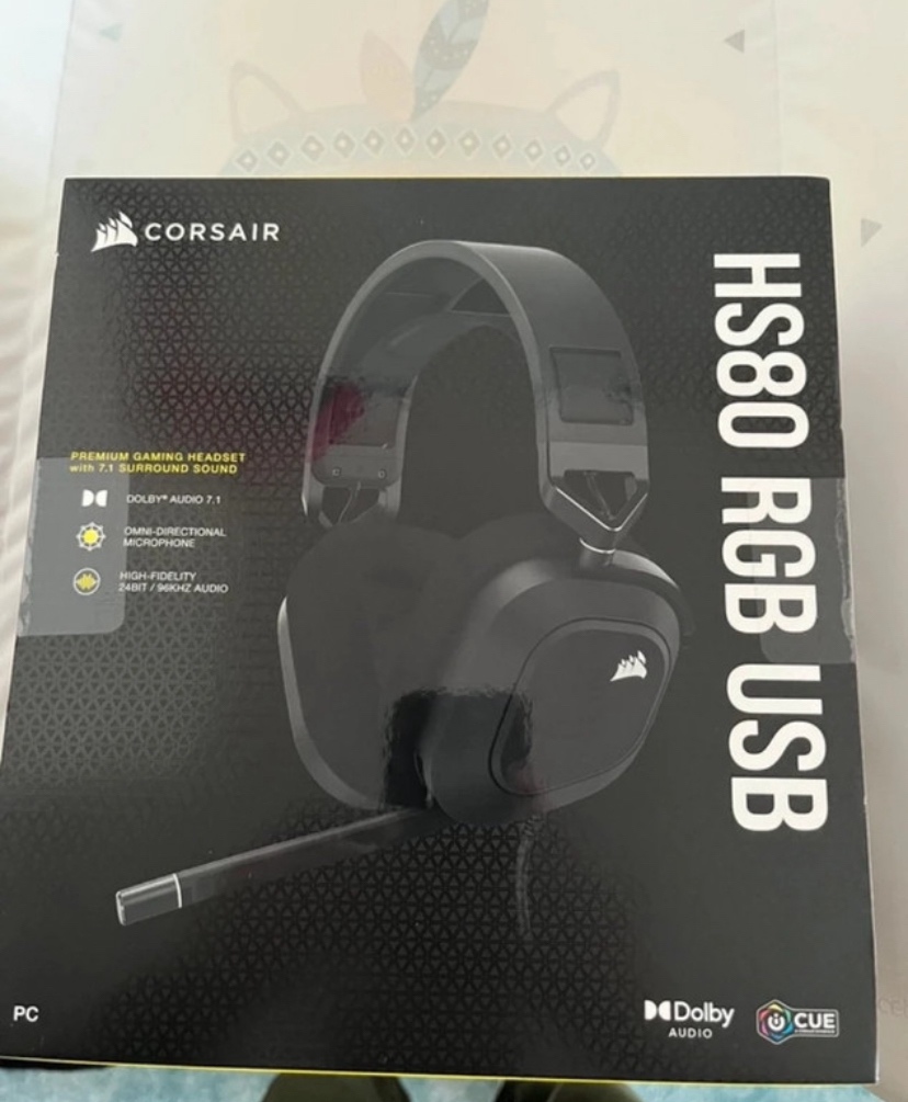 Herne sluchadla Corsair USB Hs80 Rgb Nové bezvisačky Corsair