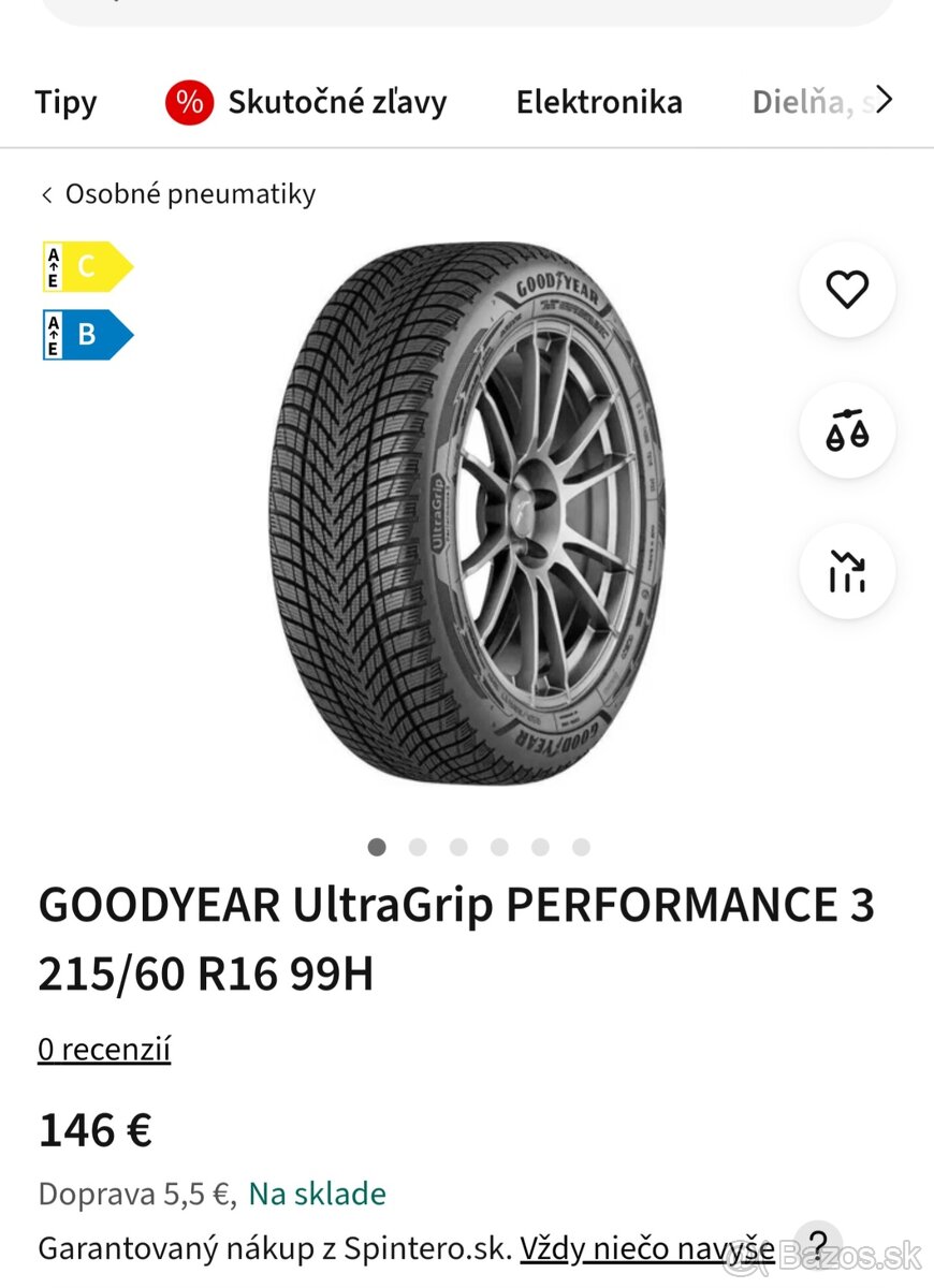 GOODYEAR UltraGrip PERFORMANCE 3 215/60 R16 99H