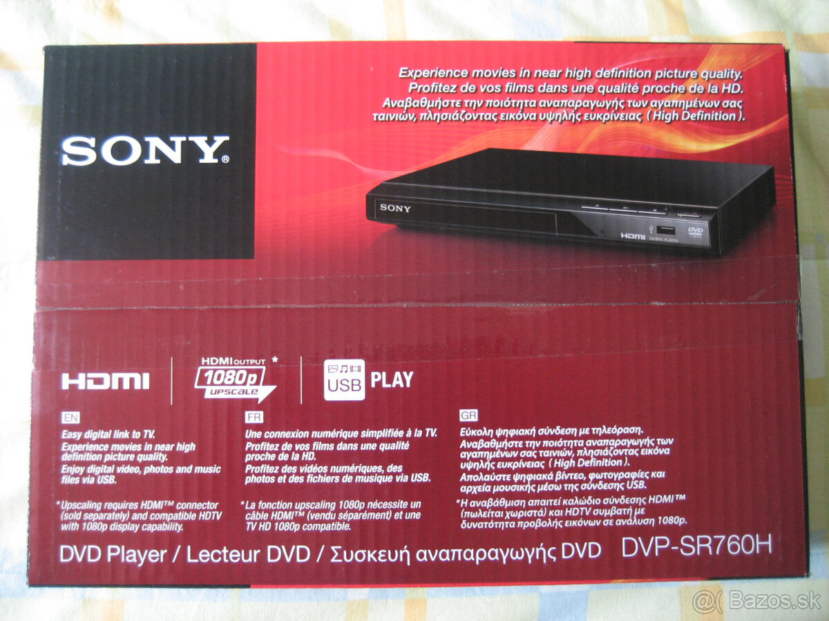 DVD prehrávač Sony DVP SR760H