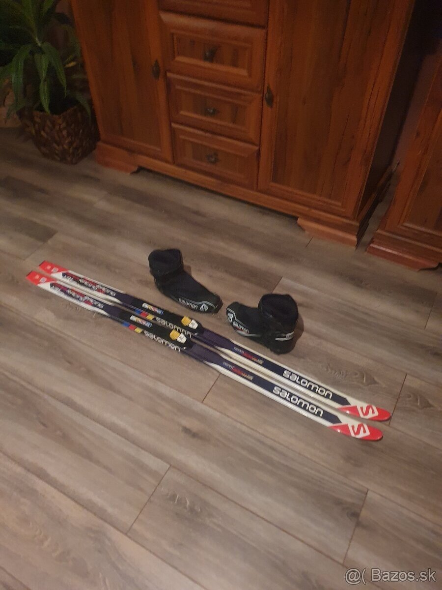 Predam bezkovy set,SALOMON,131 cm,SNS,c.36,supiny