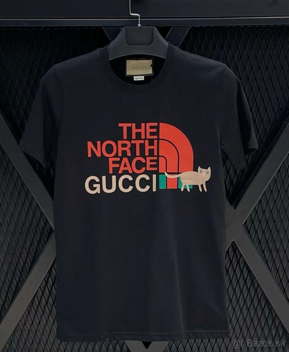 Gucci X The north face pánske tričko čierne