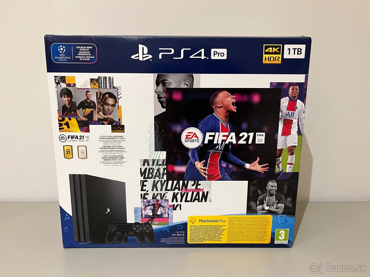 Sony Playstation 4 Pro CUH-7216B Jet Black edícia FIFA21