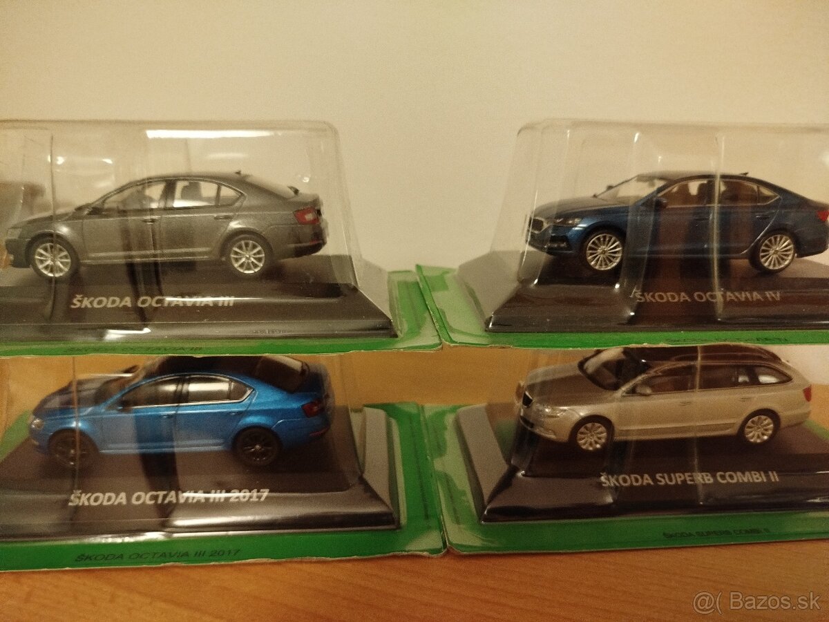 Predám modely škoda 1:43 cena za kus..