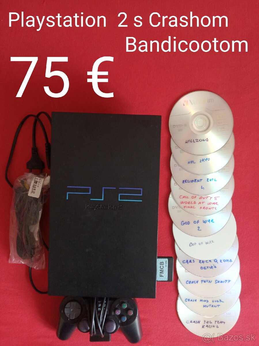 Playstation 2 s Crashom Bandicootom.