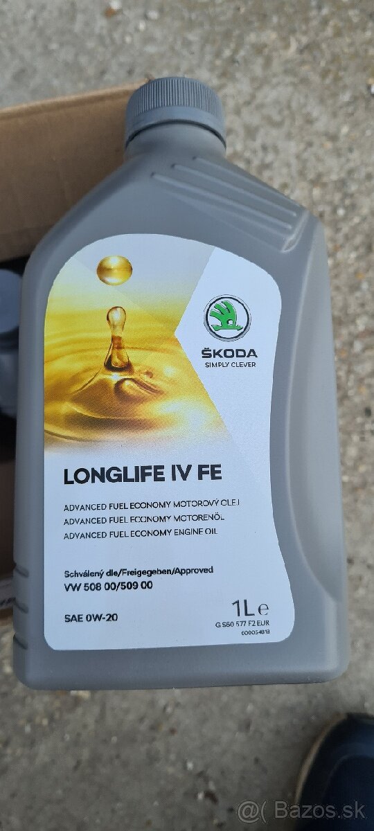 Predám olej Škoda LongLife IV FE 0W20 - 1L