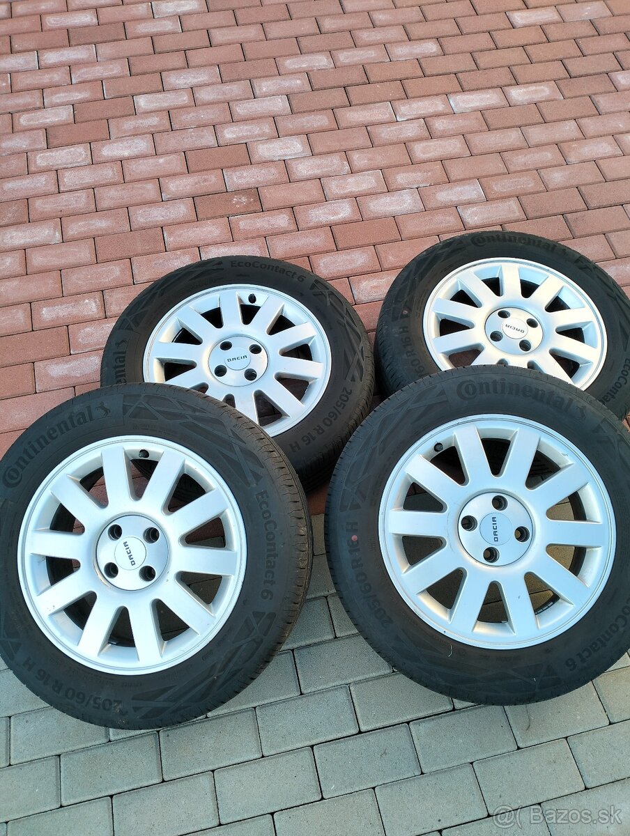 Sada letné 205/60 R16, ET43 dacia, renault