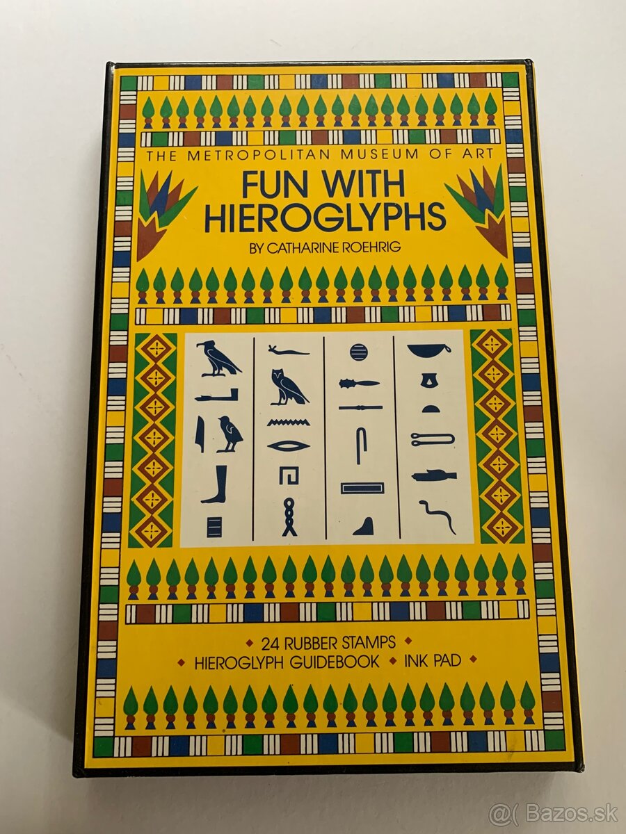 Kniha a hra Zábava s hieroglyfmi (v angličtine)