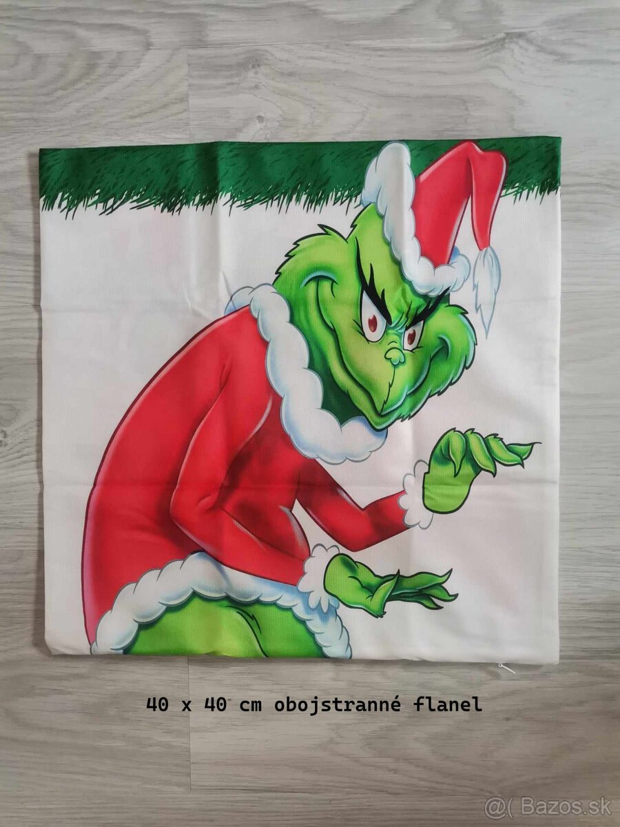 Grinch obliečka 40 x 40cm NOVE