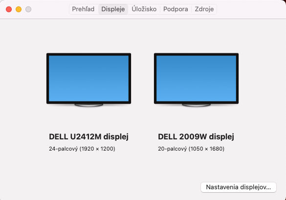 Monitor DELL U2412M a DELL 2009W (aj samostatne)