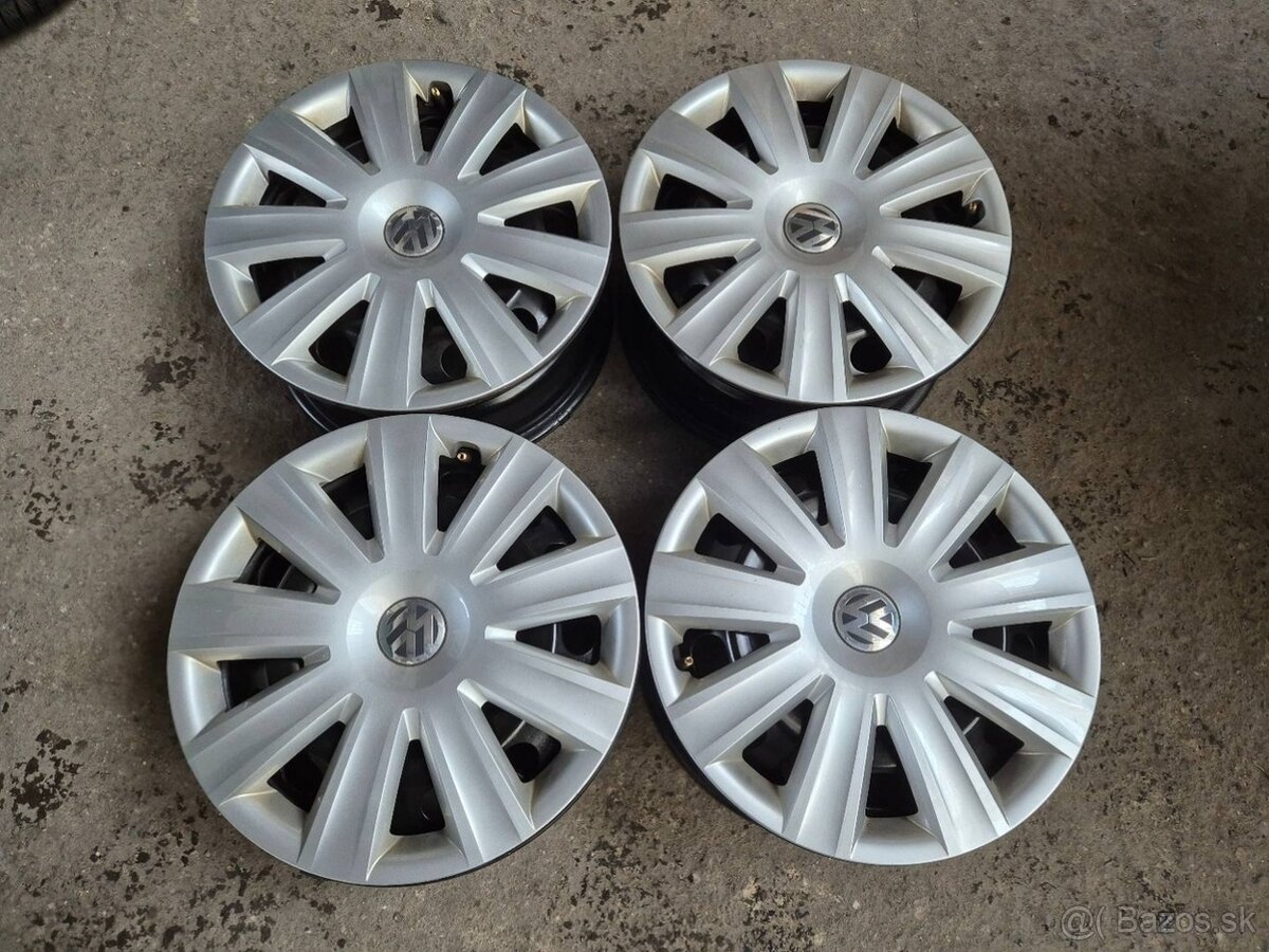 5x112 r16 ET46 x 6,5J plechové disky + puklice vw