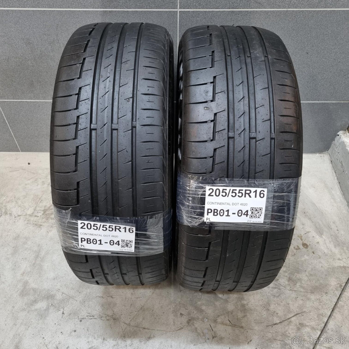 Letné pneumatiky 205/55 R16 CONTINENTAL DOT4820