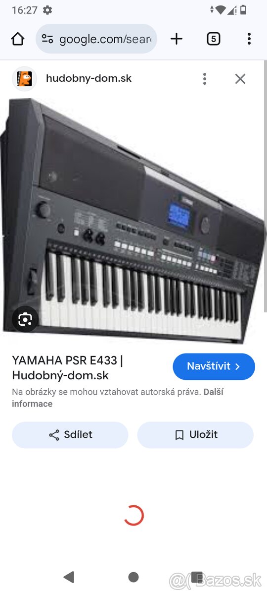 Predám Yamaha 433 psr