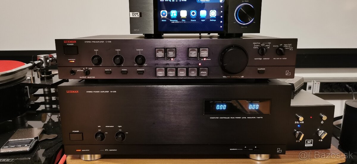 Predám predzosilňovač LUXMAN C03 a koncák M03