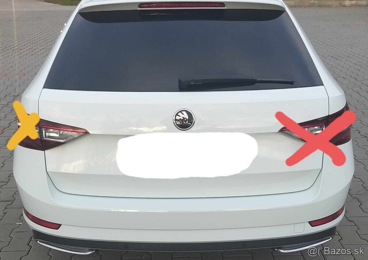 Škoda Superb 3 kombi zadné svetlá