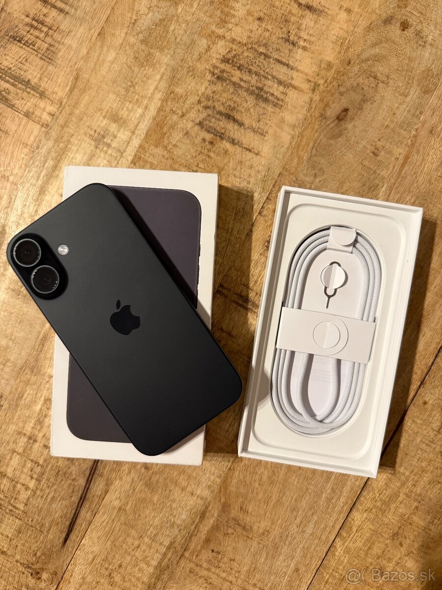 Apple iPhone 16 128 GB Black, TOP STAV