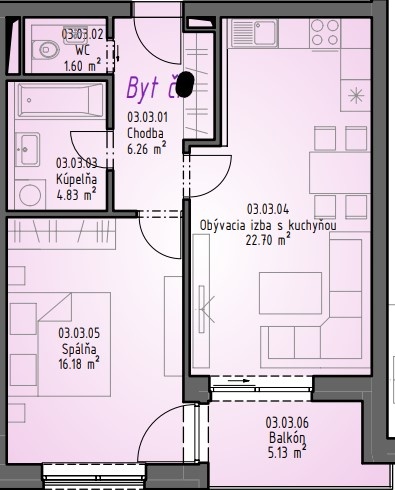 Prenájom 2 izbový byt  - Rezidencia Thurzove sady Bytča