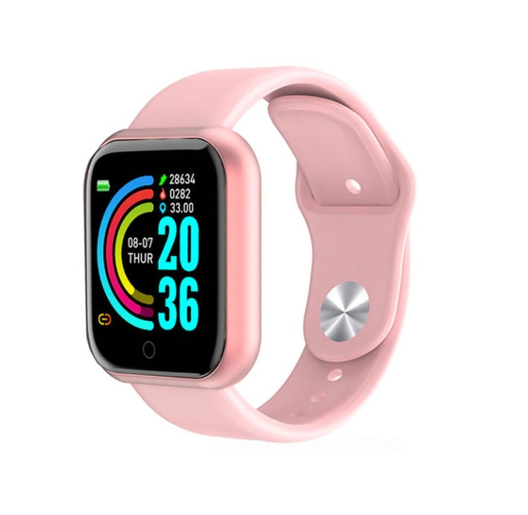 (IHNEĎ) Fitness Smart hodinky D20, ružové