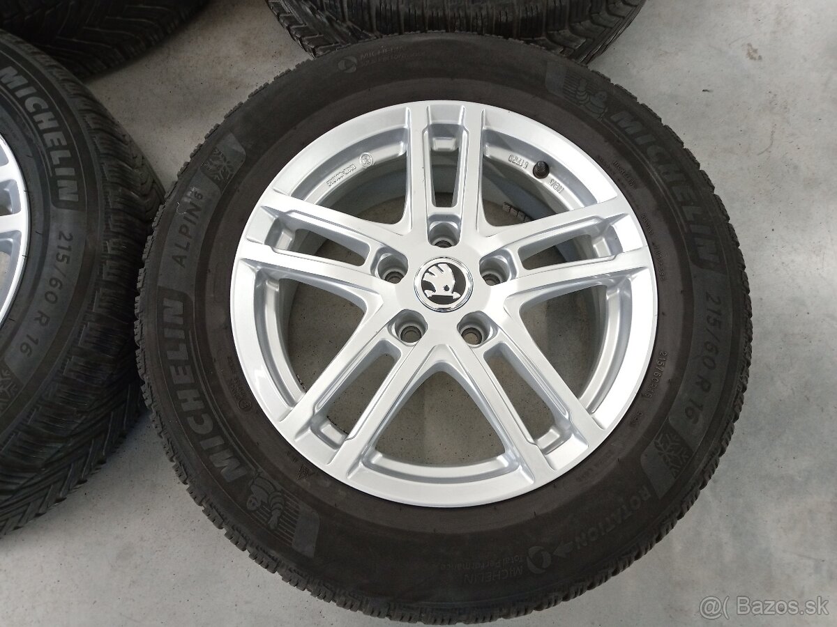 4ks zimne ALU 5x112 R16 6,5J ET41 DEZENT SKODA SUPERB YETI