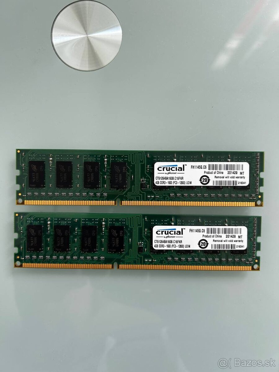 Crucial 4GB DDR 3 - 1600 MHz 2x