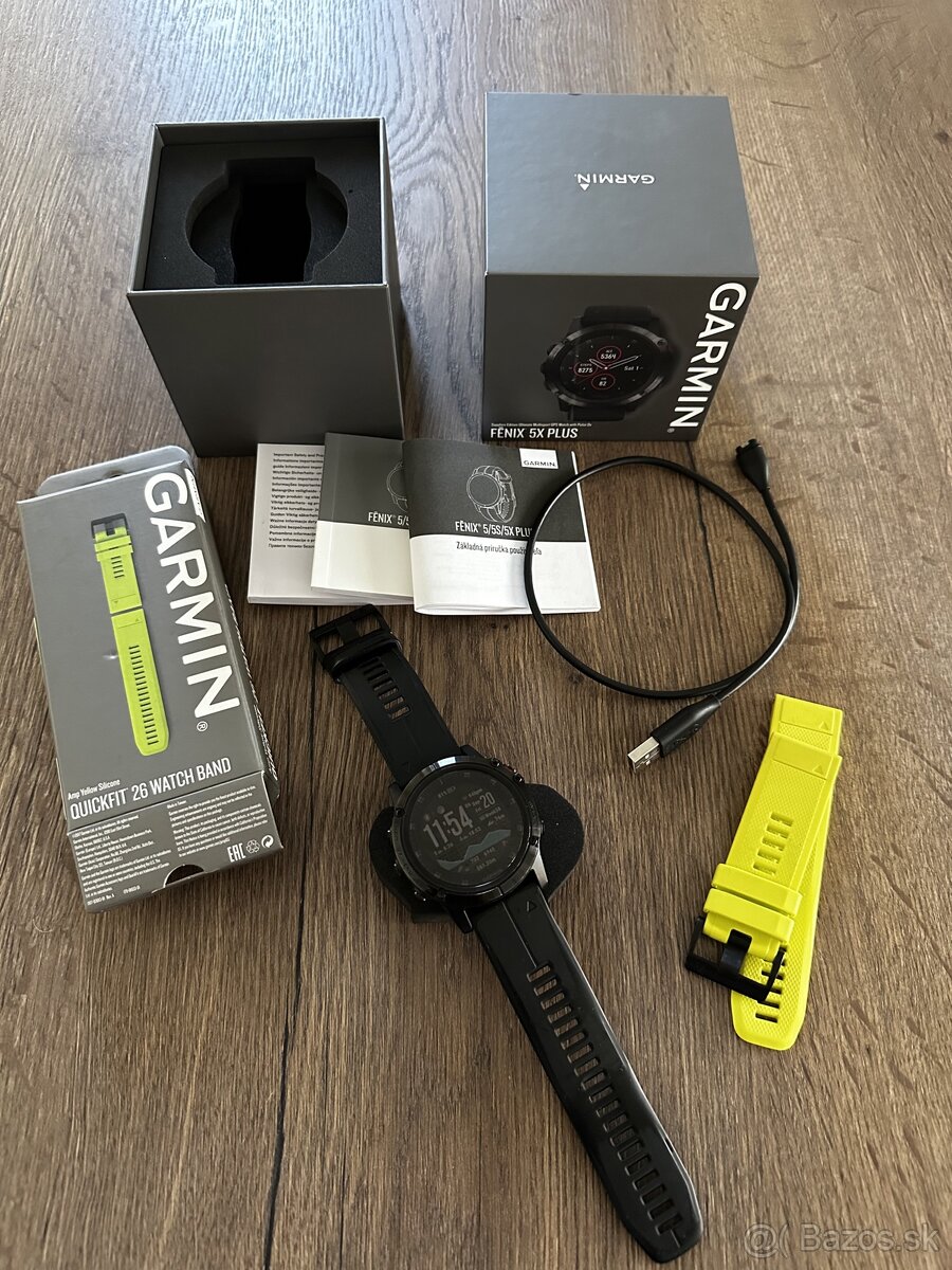 Garmin Fenix 5X Plus Sapphire, Black, Black band