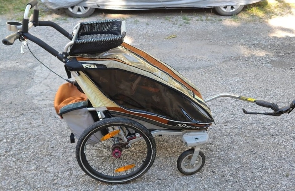 Cyklovozík Thule Chariot CX1,brzda, miminkovnik