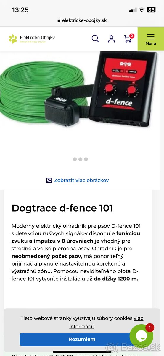 Elektrický ohradník pre viac psov Dogtrace