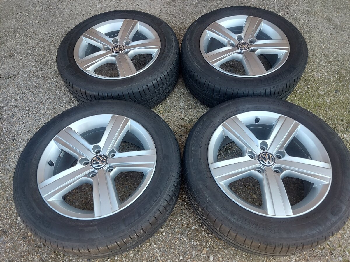 5x112R16  sada kolies orig.VW -205/55R16 letne pneumatiky