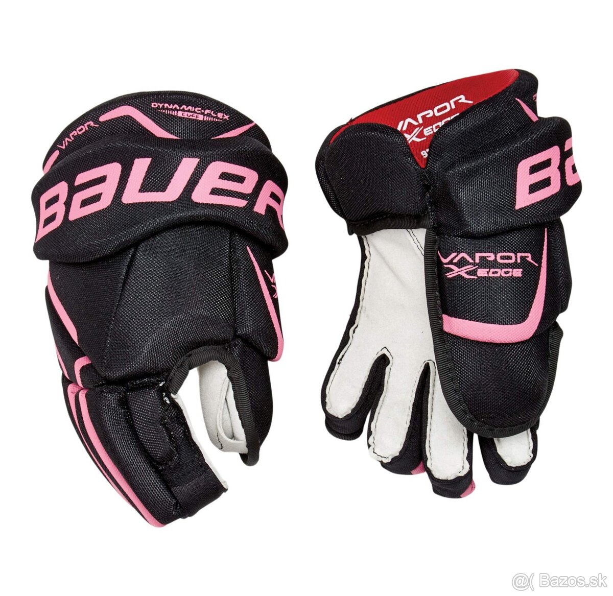 Bauer Vapor X:Edge detské hokejové rukavice ružovo-čierne