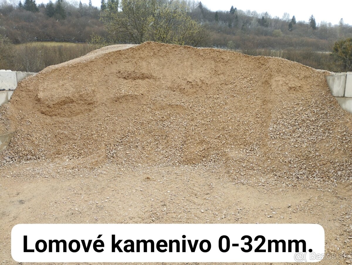 Štrk - Kamenivo - Piesok - Lomový kameň - Makadam