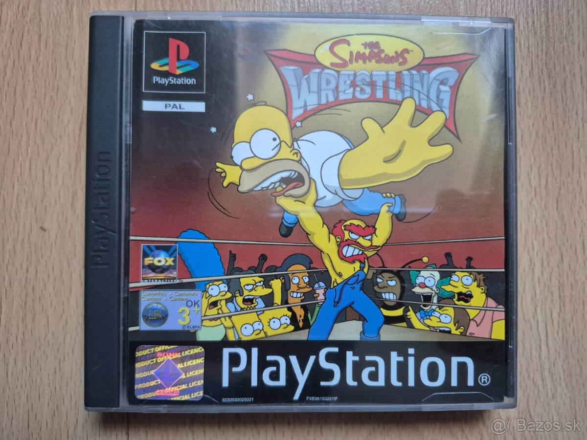 Predám hru na PS1 The Simpsons Wrestling