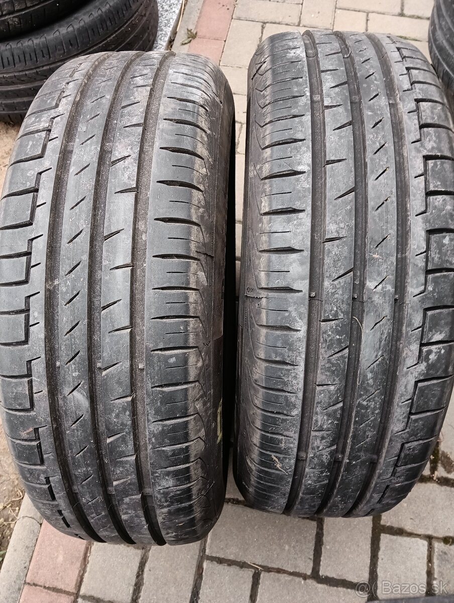 Letné pn dva ks 195/65r15 Continental ako nové DOT 2023