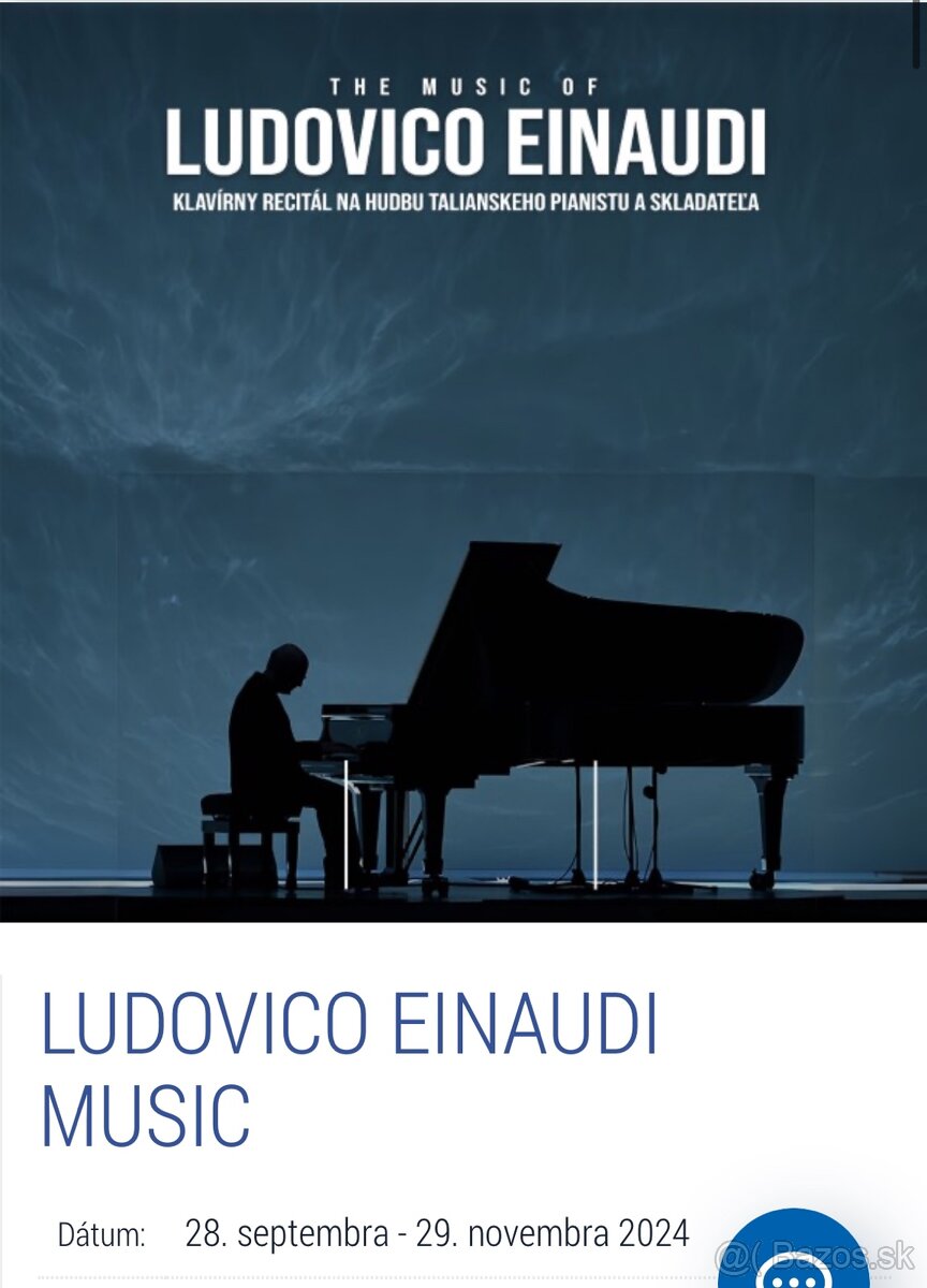 3 lístky LUDOVICO EINAUDI MUSIC