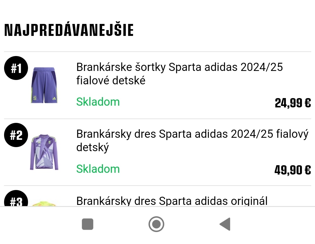 Futbalový dres AC Sparta Praha