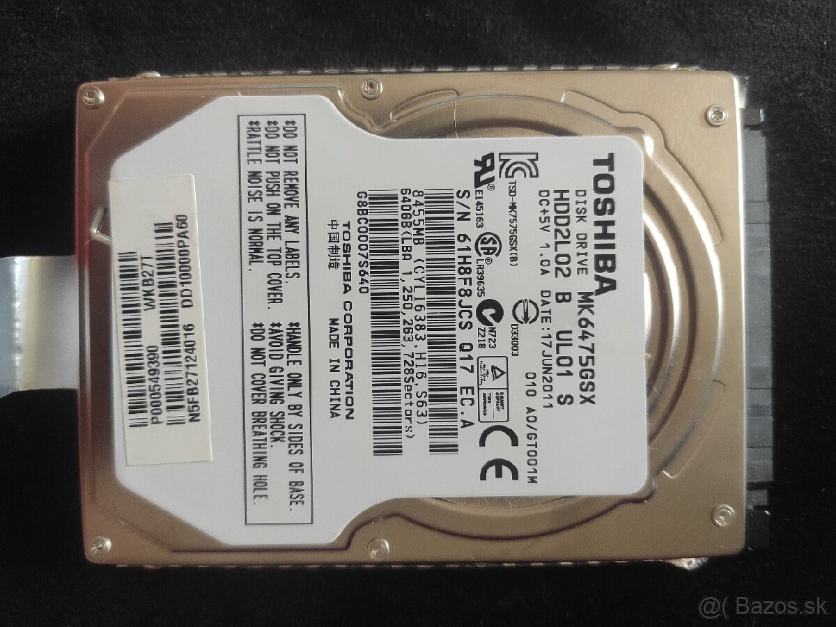 640gb Hdd 2.5placa