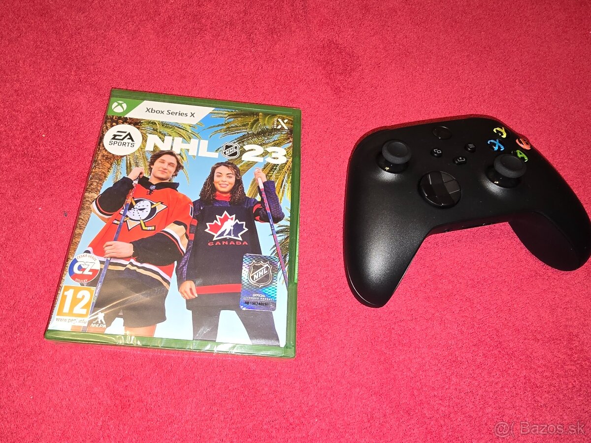 Xbox Controller Carbon Black 2r. záruka , NHL 23 CZ  Zdarma