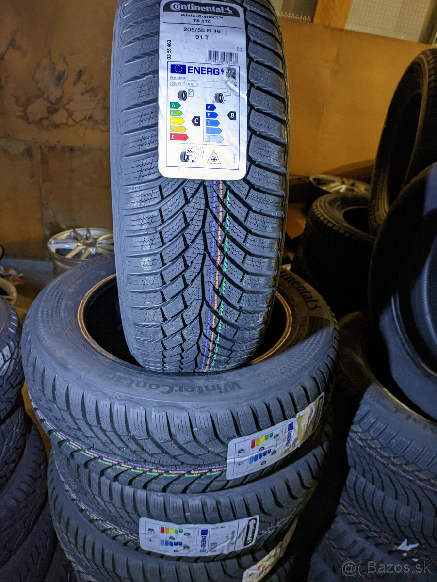 NOVÉ/ZIMNÉ pneumatiky Continental 205/55 R16 91T