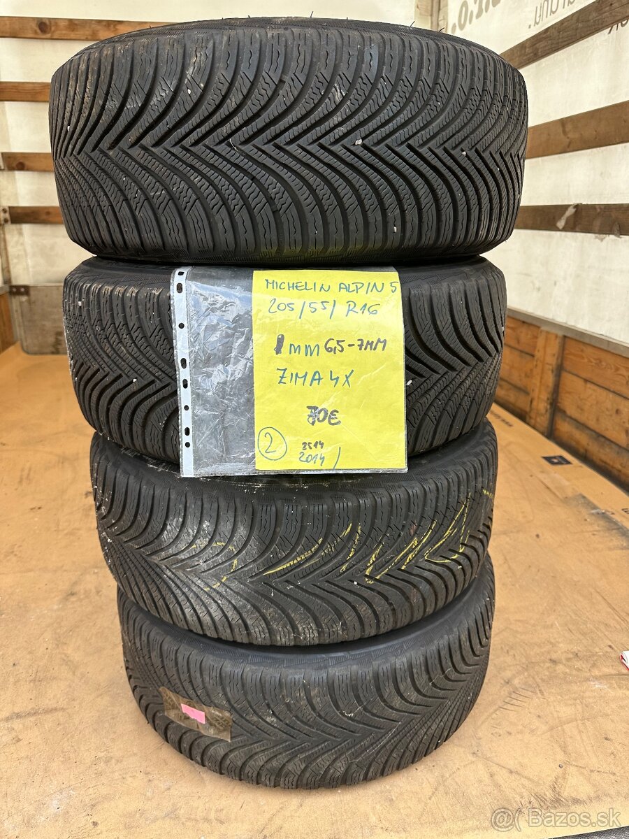 22. Zimné Pneu Michelin Alpin 5 205/55r16