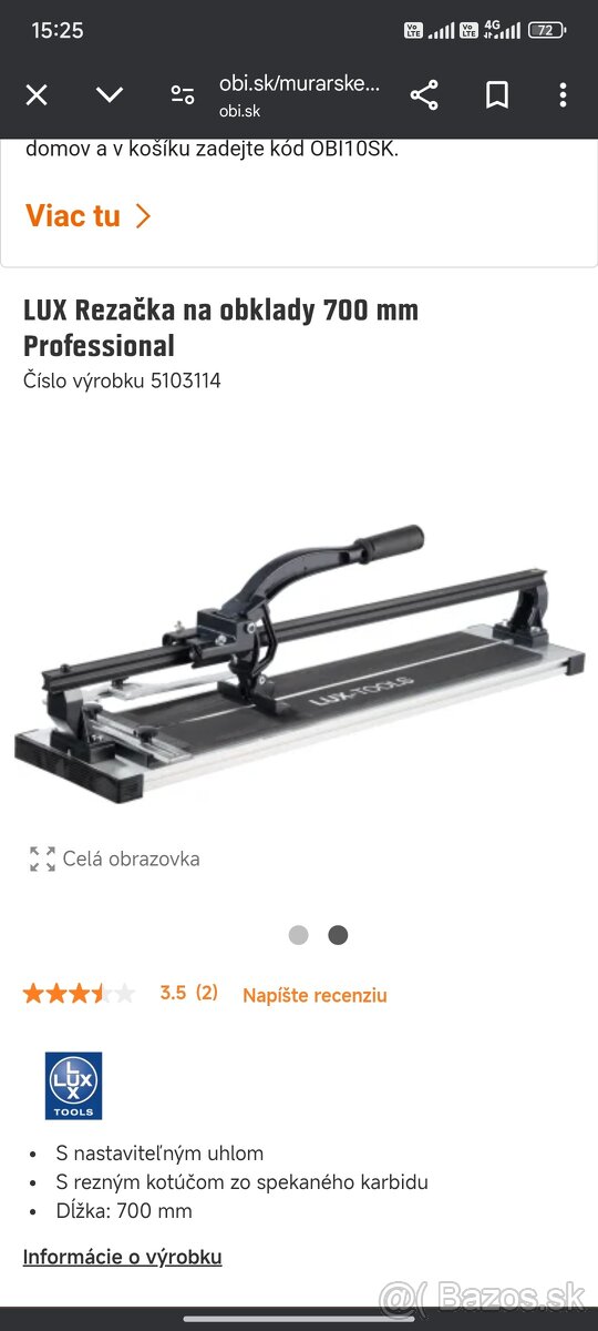 Rezačka Lux tool 700mm