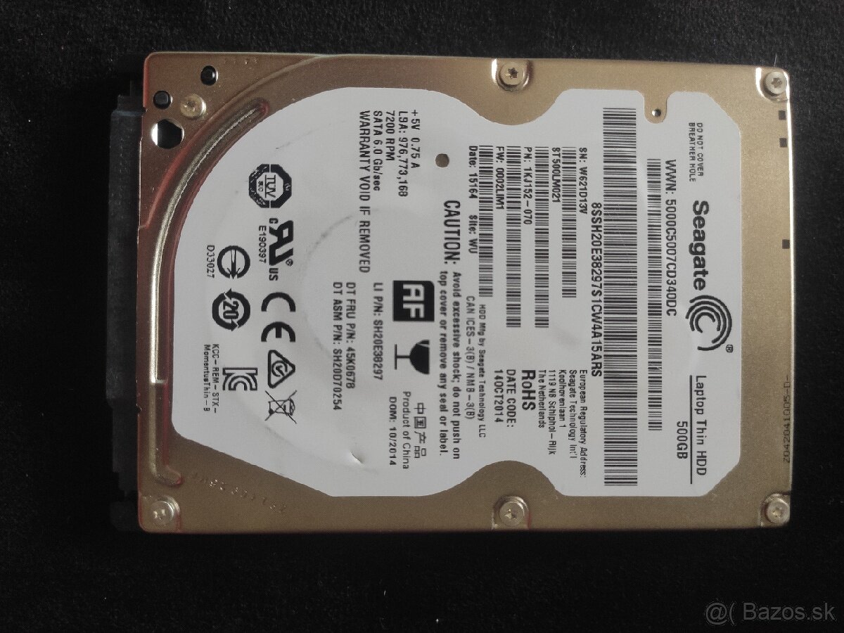 500gb Hdd 7200prm 2.5palca