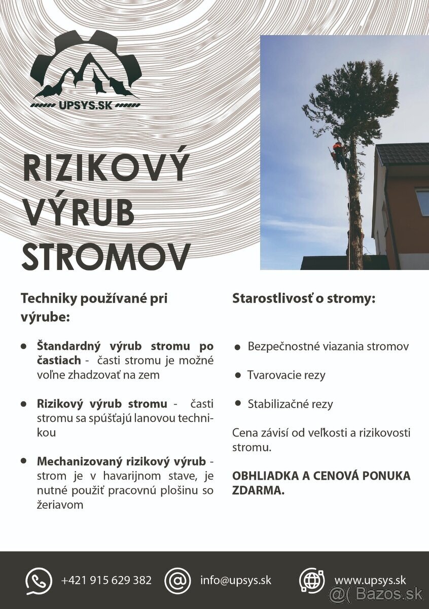 Odstránenie nebezpečného stromu / Rizikový výrub stromov