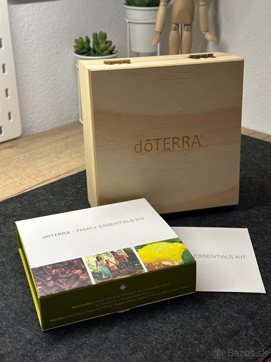 doTerra Family kit s drevenou krabickou na oleje