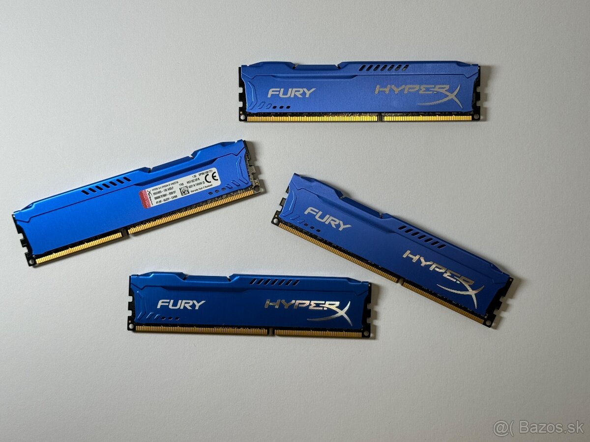 KINGSTON HyperX Fury BLUE 8GB/DDR3/1600MHz/CL10/1.5V HX316C1