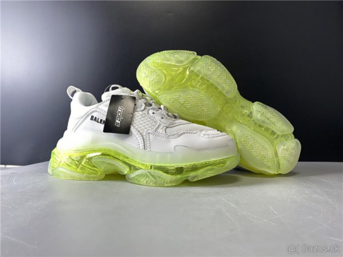 Balenciaga Triple S Clear Sole White/Green