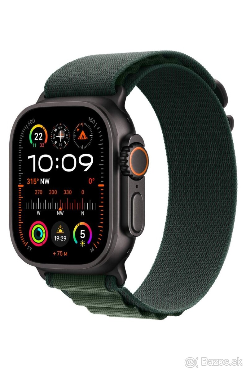 Apple Watch Ultra 2 Cierne/Black , zeleny alpsky tah L