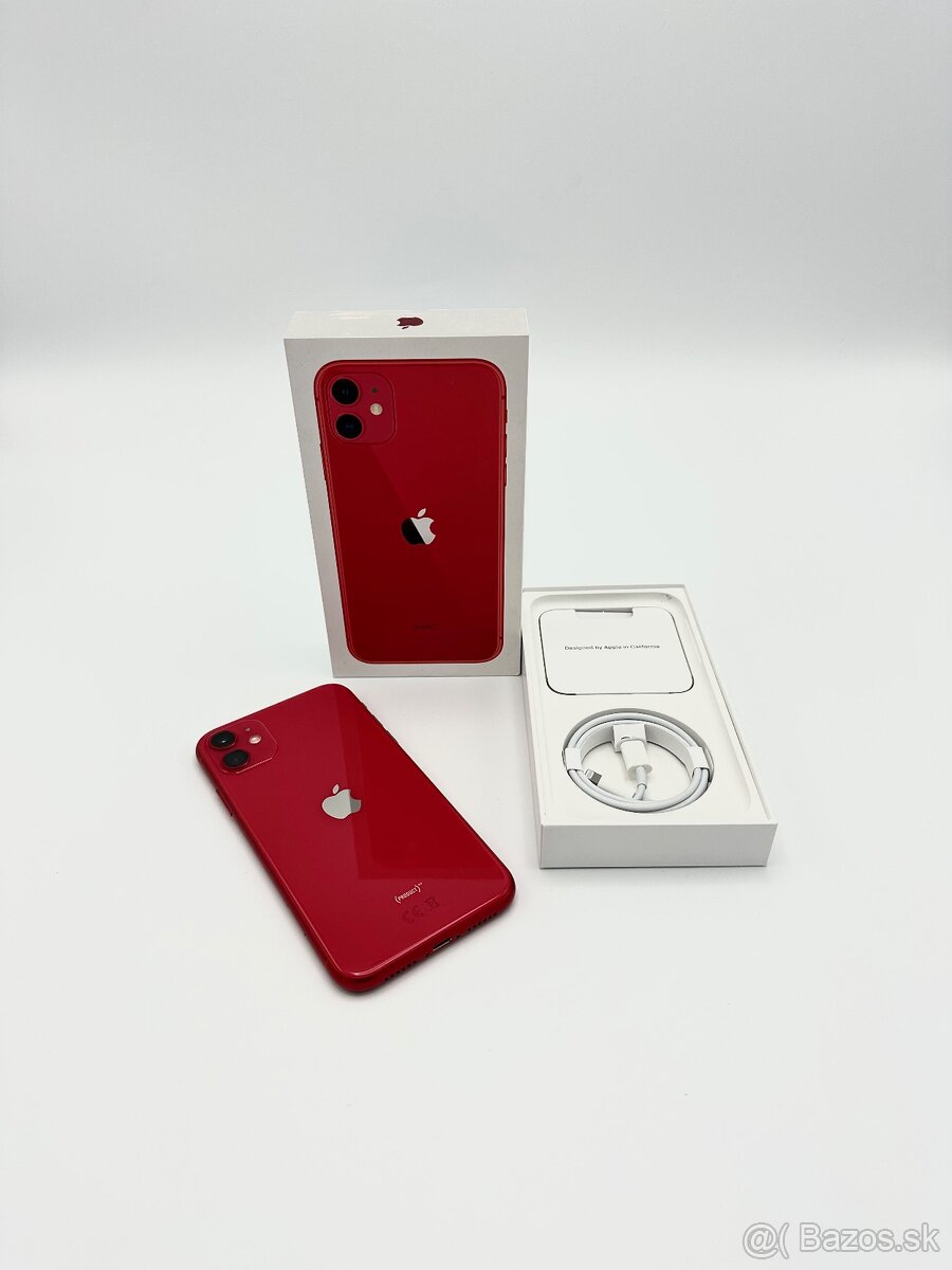 Apple iPhone 11 64GB Product Red 100% Zdravie Batérie