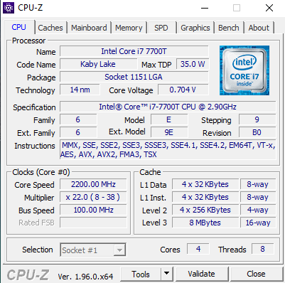 Intel Core i7-7700T (35W)