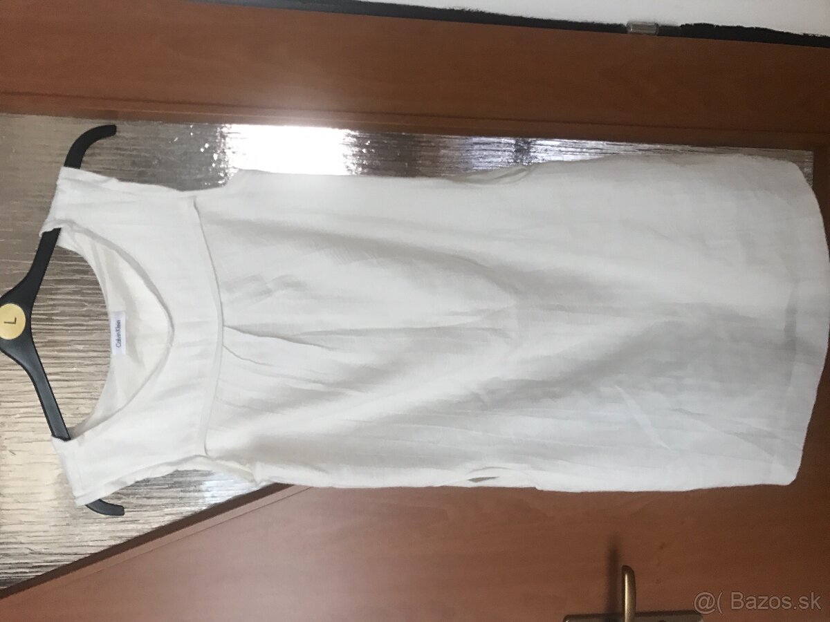 CALVIN KLEIN originál white damske saty M/L