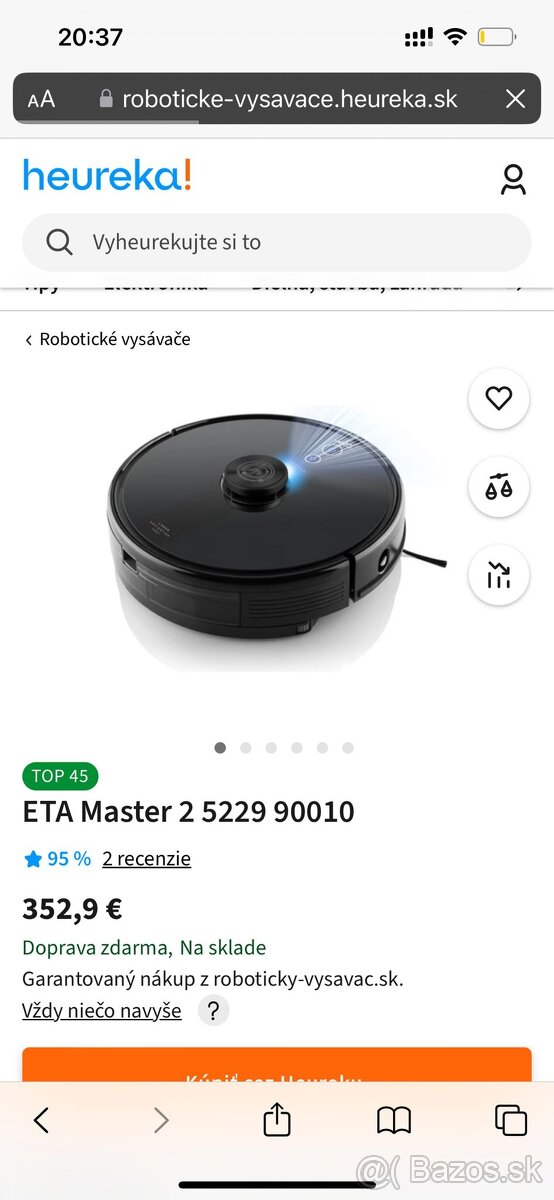 Robotický vysávač ETA master 2