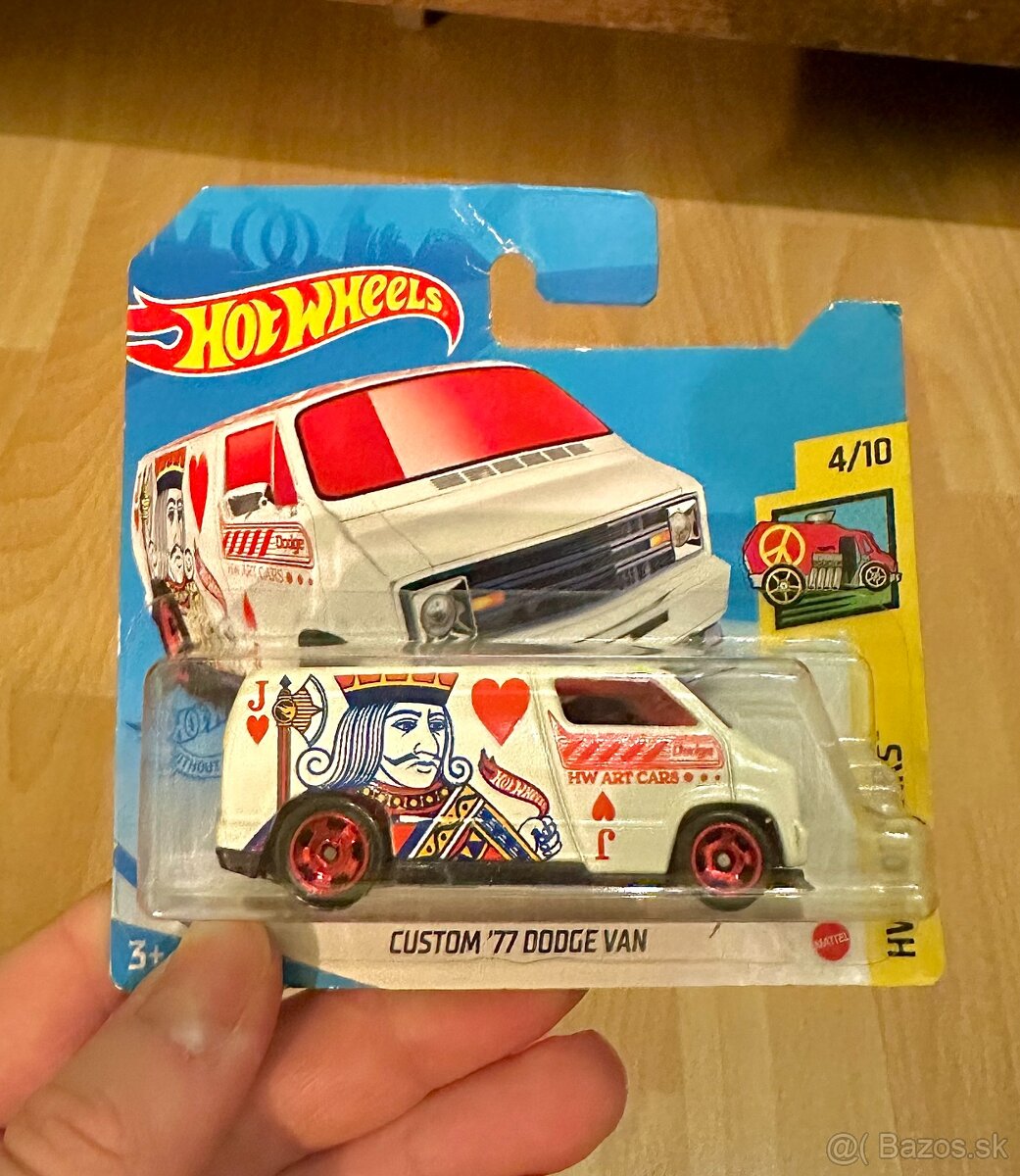 Hot Wheels - Custom 77 Dodge Van - autíčko - kartové