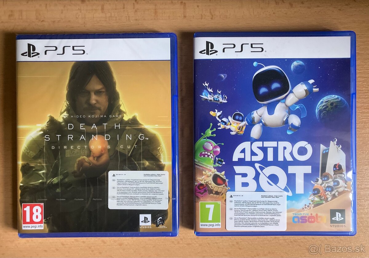 Hry na PS5 - Astro bot & Death Stranding